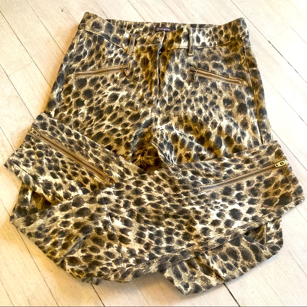 J.McLaughlin Leopard Baxter Jeans - Picture 1 of 6
